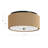 Flush Mount Ceiling Light With Seagrass Shade
