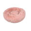 Pink Fluffy Calming Donut Pet Bed with Toy