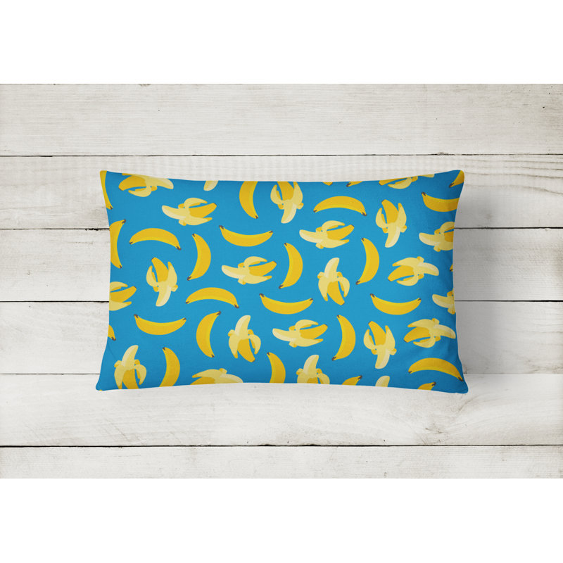 Bananas Lumbar Pillow, Blue