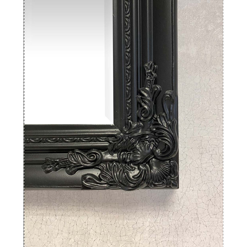 Jiminez Lightweight Hardwood Rectangle Mirror, Black