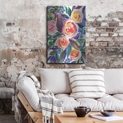 «Rose Trio» par Kristy riz, art mural en métal