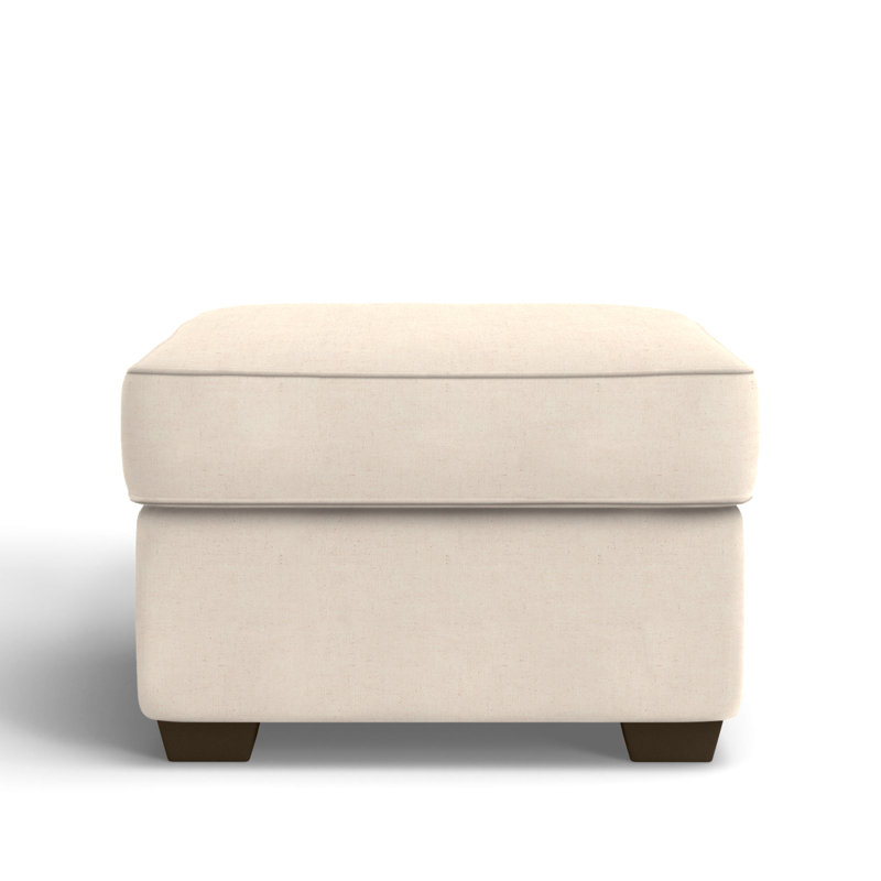 Gemi Upholstered Ottoman, Bayou Natural Canvas