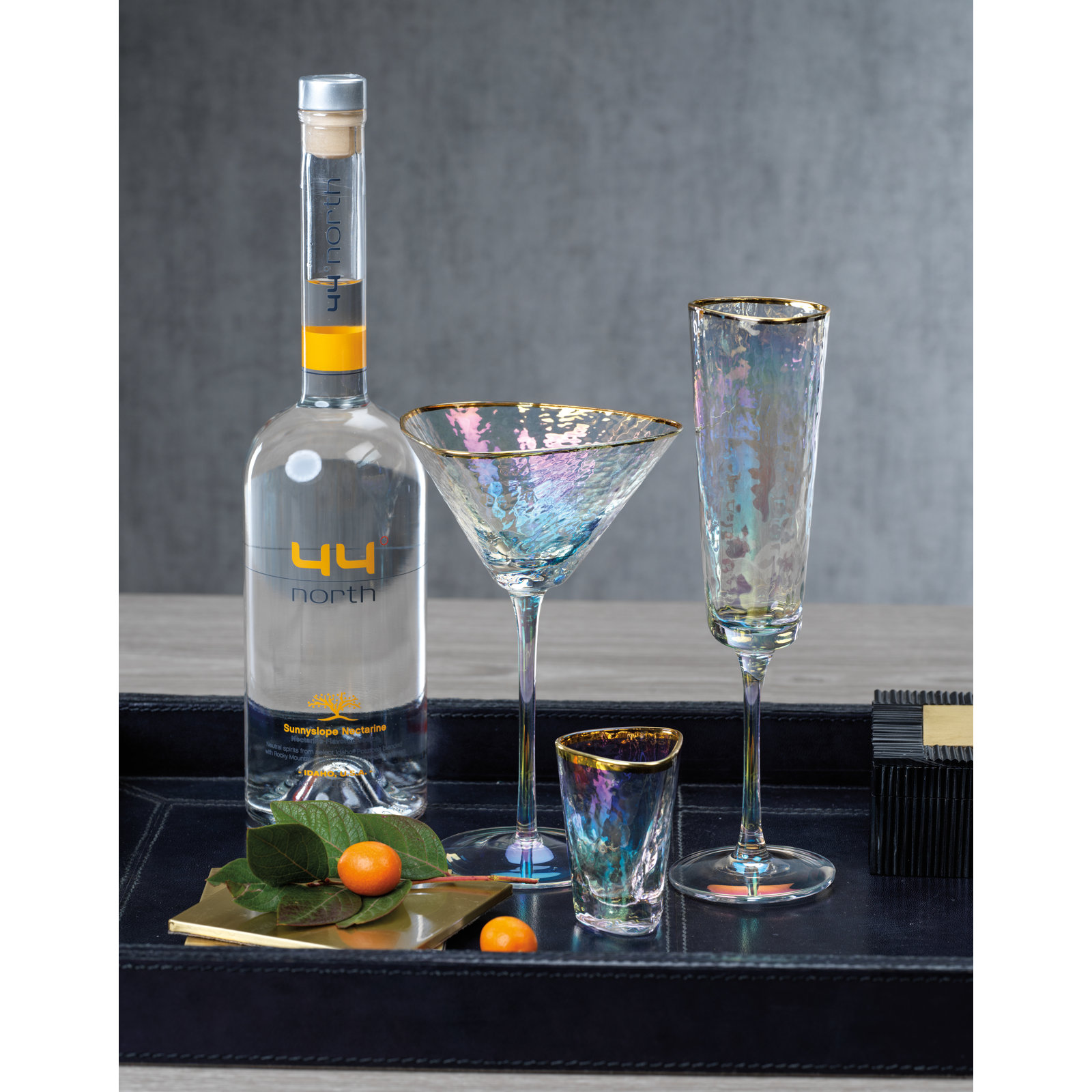 Arcania 5.82 oz. Glass Flute, Luster