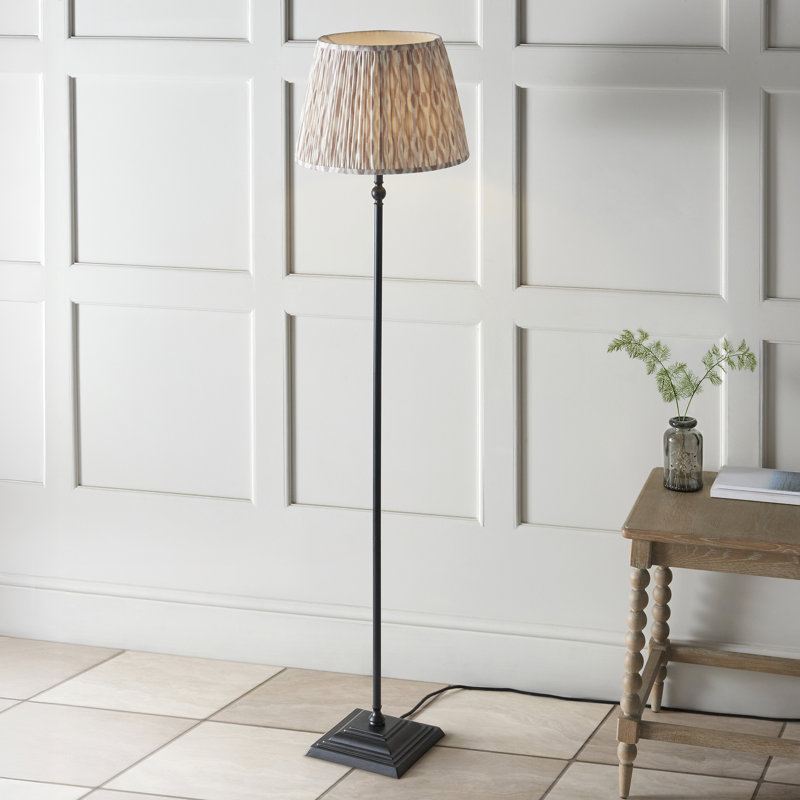 161cm Traditional Floor Lamp, Black, Beige