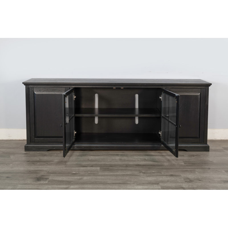 Armoire multimédia Banning Long, 32"H x 84"L x 18"W, Noir