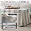 Banc de rangement 46,5 po avec housse amovible et lavable à la machine Lessman-250662440