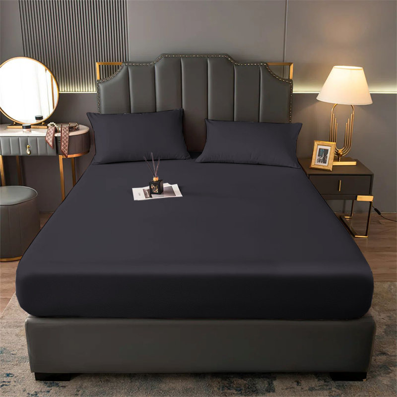 Aspire Homeware Premium 25cm Deep Fitted Sheet for Stylish and Comfortable Bedding, Super King (6'), Charcoal