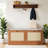 Rattan Shoe Bench Fit Up To Shoe Size 16, Boho Entryway Bench With Storage Cabinets And Seat Cushion, Wooden Shoe Storage Bench For Entryway, Hallway And Bedroom-2099365745