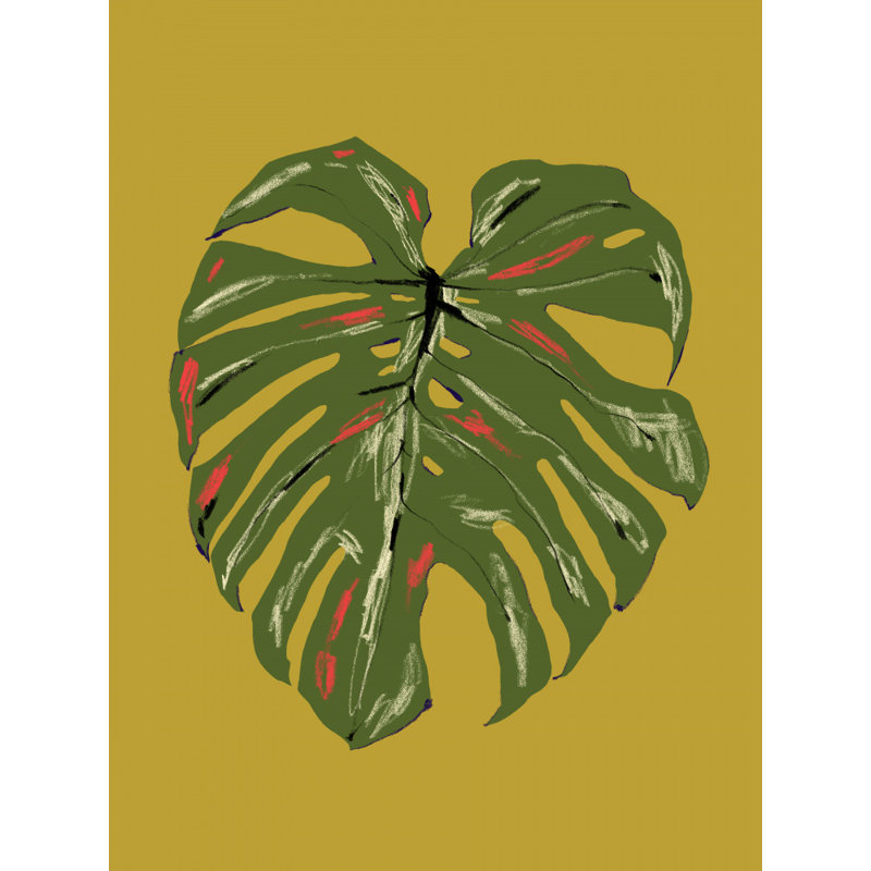 Monstera Leaf, Green, 76.2 cm H x 50.8 cm W