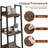 Ladder Bookcase, 5 Tier 13.5" Wide Steel Frame Storage Shelf, Anti-Tip-1727246557