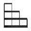 Bibliothèque pour marches H 35,87 "x l 36,42" Anzalone-1647817154