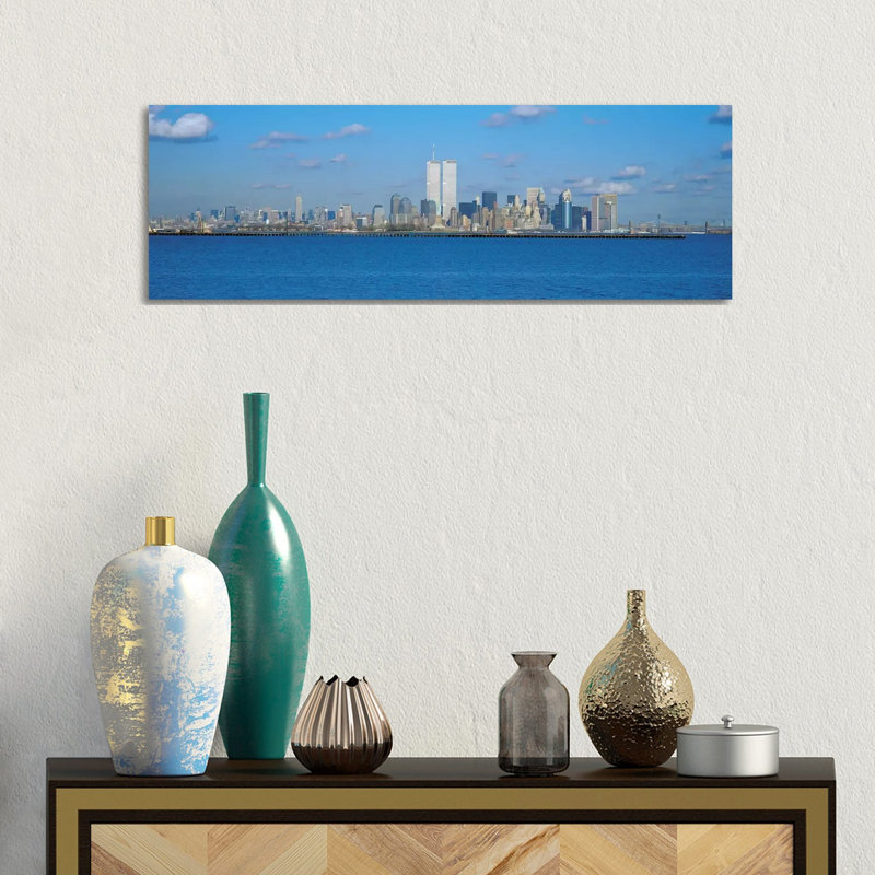 New York Panoramic Skyline Cityscape - Wrapped Canvas Panoramic Print, 30.48 cm H x 91.44 cm W x 1.91 cm D