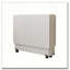 Table de salle à manger pliante à abattants avec 6 roulettes et 2 tablettes de rangement, table compacte pour petits espaces, P 47,2 po x l 23,6 po x H 30,3 po, blanc
