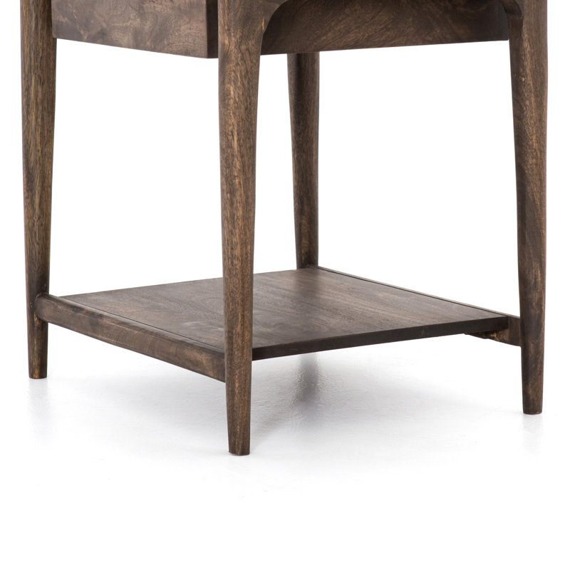 Deviney 1 - Drawer Solid Wood Nightstand
