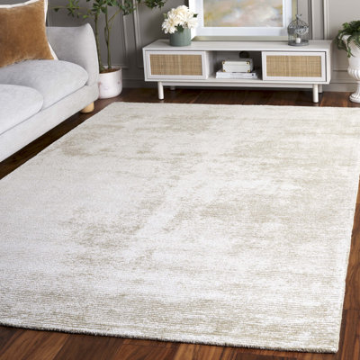 Tapis couleur sauge en laine / coton touffeté à la main Riviera