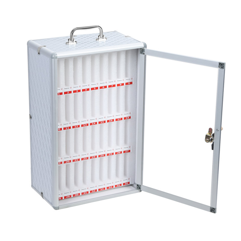 Casier pour téléphone portable, casier de rangement pour tableau de poche en alliage d'aluminium, armoire de rangement murale pour téléphone portable avec poignée et verrou de sécurité pour bureau, salle de classe, salle de sport