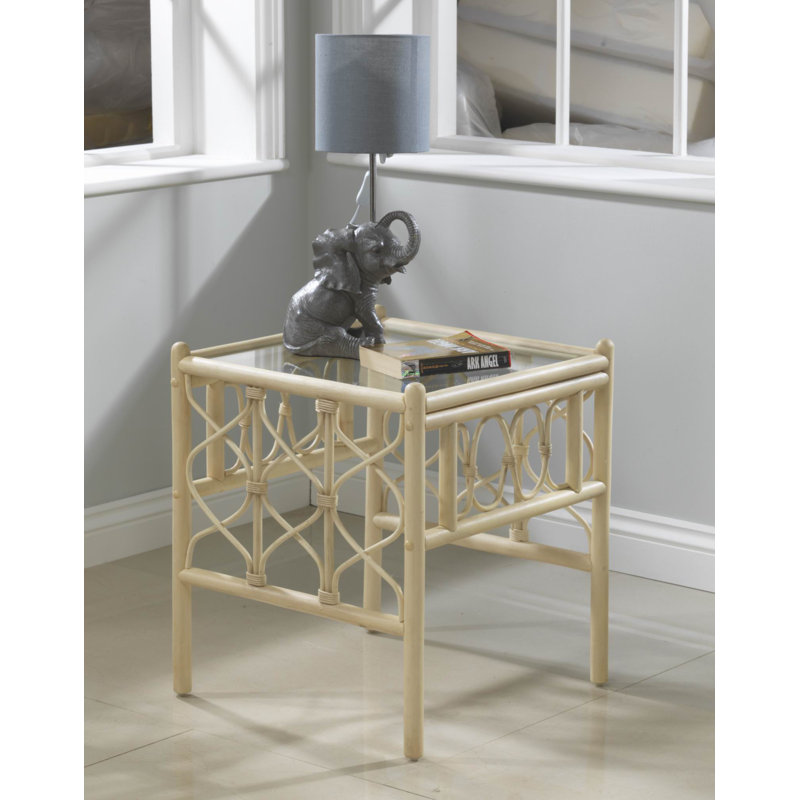Desiree Glass Top End Table