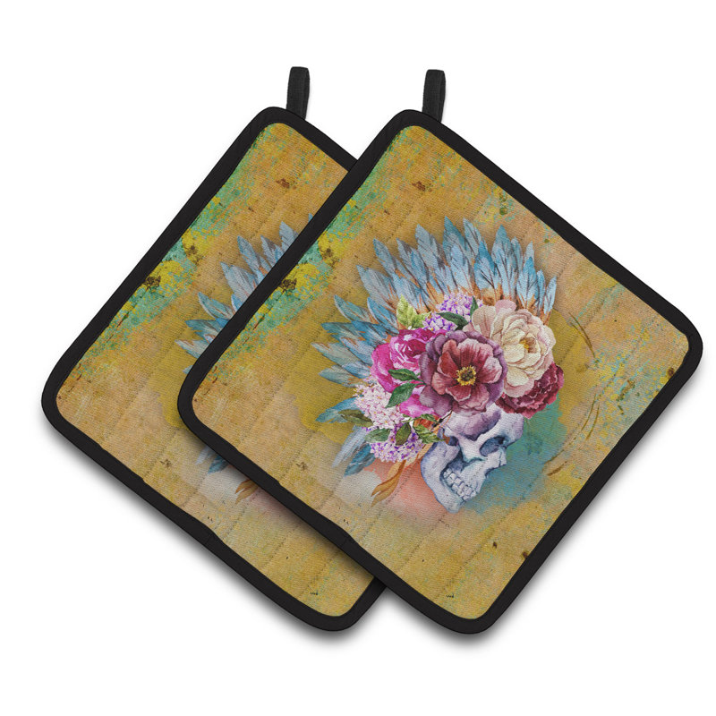 Cuisinier poignée de crâne caroline de la fête des fleurs mortes