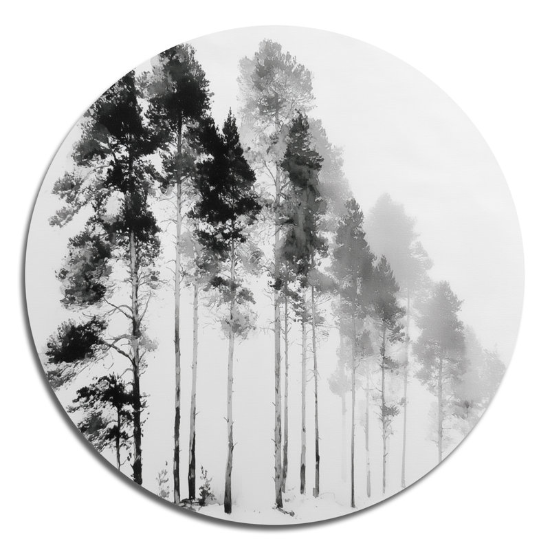 Forêt de grands pins noirs et blancs, L 16 po x H 16 po