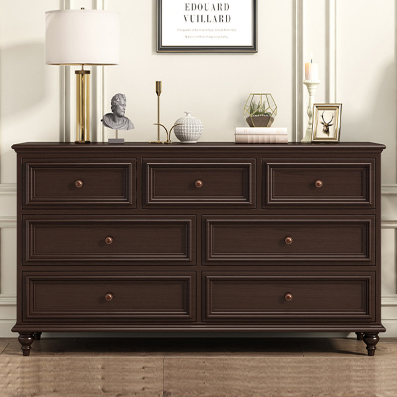 Buffet décoratif en bois de noyer foncé