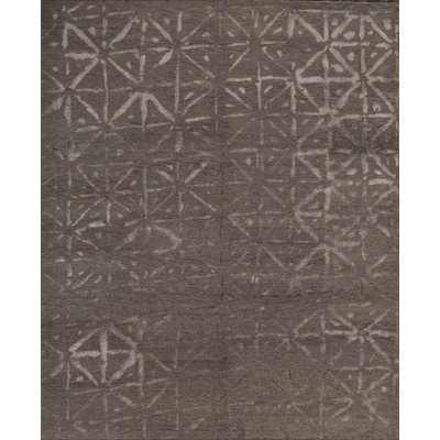 Tapis brun noué à la main de haute qualité