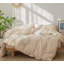 Ensemble de housse de couette légère avec fermeture à glissière 8 attaches 100% coton lavé MooMee-111220337-109236634