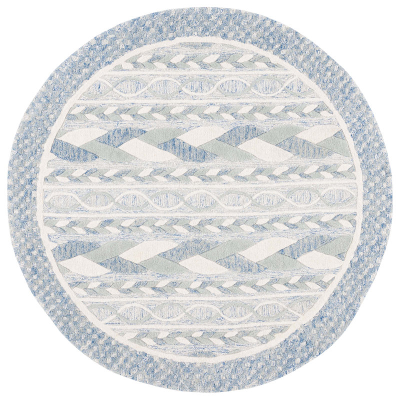 Adanelly Hand Tufted Wool And Cotton With Latex Rug, Round 6'