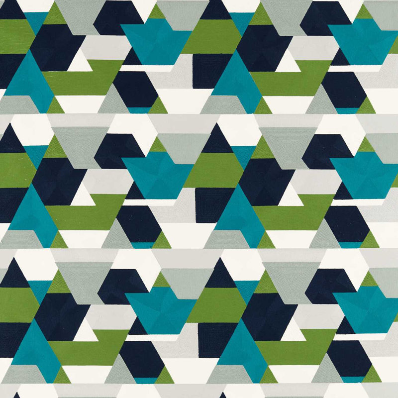Popova Fabric, Amazonia/Sea Glass/Forest/Japanese Ink
