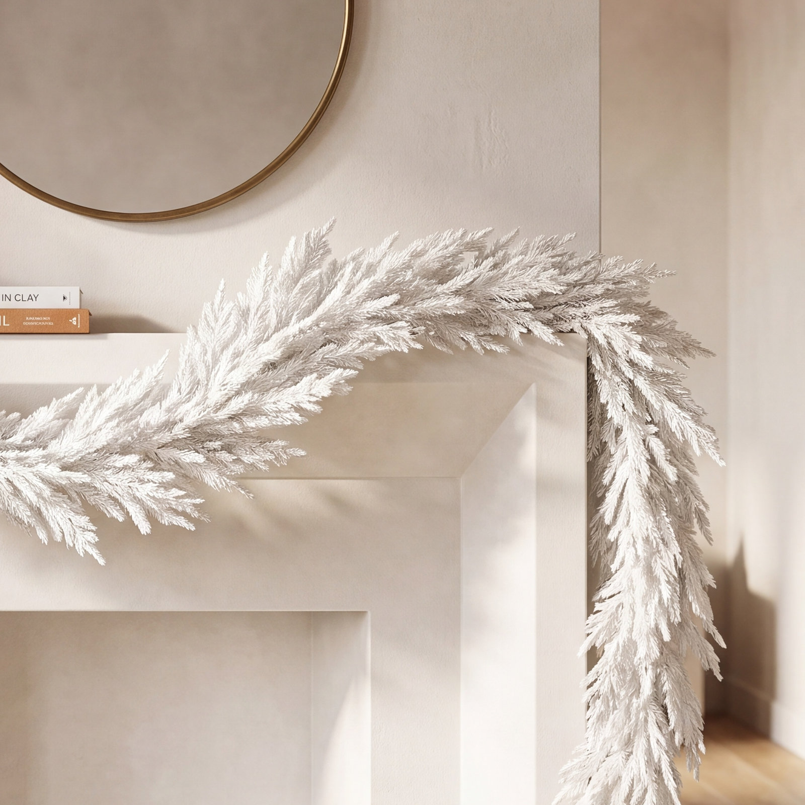 74" Frosted Pine Christmas Garland