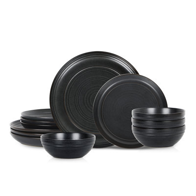 Stone Lain Elio 12-Piece Dinnerware Set Stoneware