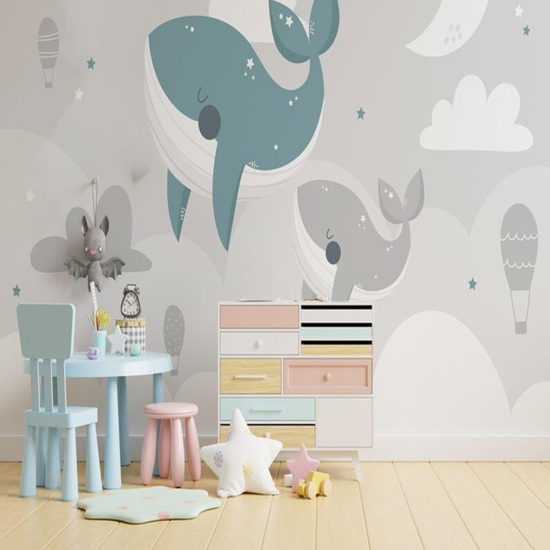Dreamy Whale Skies, 138" L x 105.96" W