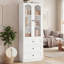 Armoire avec tiroirs en bois, armoire avec porte en verre-130491984