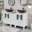 Sharee 60" Double Sink Bathroom Vanity With Vessel Sink, Manufactured Wood Top, Faucet And Drain-1786383898-1786383897