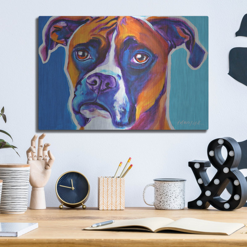 " Boxer - Rex " by Dawg Painter, 12" H x 16" W