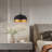 Modern Matte Black Dome Single Pendant-888337564