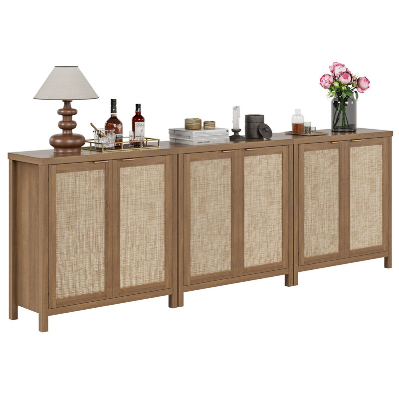 Buffet 34,3 po Safura, 3, Chêne naturel clair