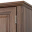Armoire de cuisine de 180 cm de haut, de style ferme, à texture en relief, autoportante, avec 3 compartiments coulissants, 6 étagères de porte et 2 tiroirs, idéale pour la cuisine ou la salle à manger.-1334493890-1334493895