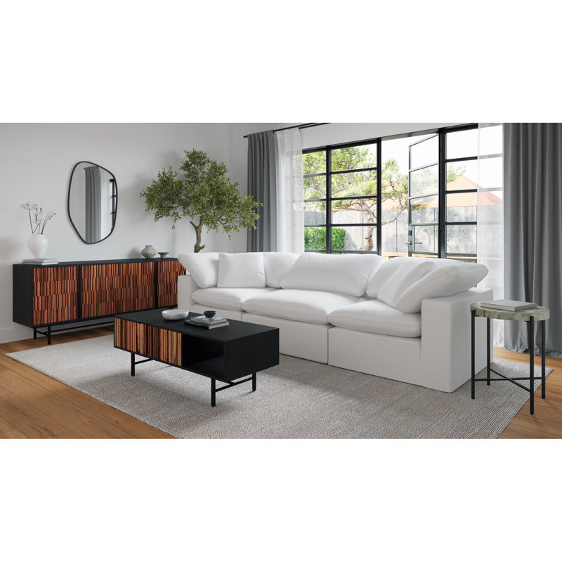 Bingham Marble Top End Table, Light Brown