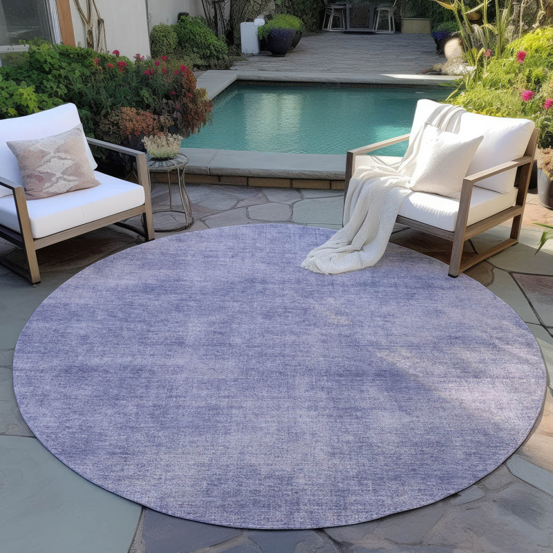Machine Washable Indoor/Outdoor Chayden ACN1018, Round 8'