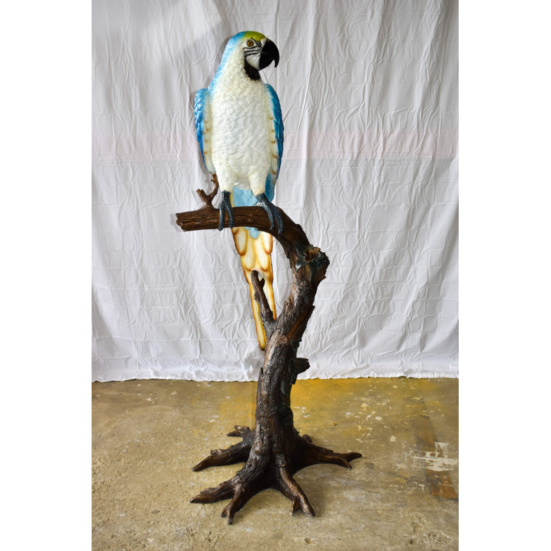 Giant Parrot Standing on a Tree Statue