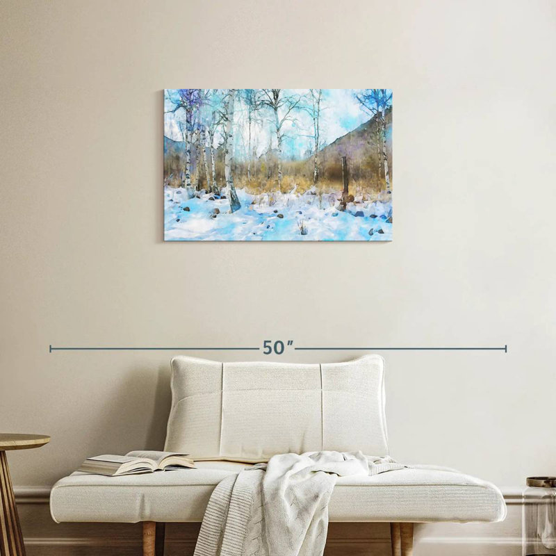 Harnek Winter White Trees, 20" H x 30" W