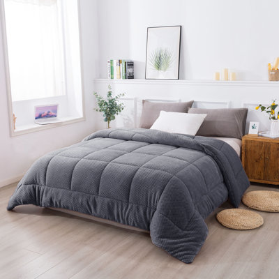  Édredon réversible en microfibre super doux et moelleux Sherpa, lavable à la machine