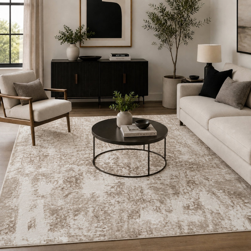 Galt Abstract Area Rug, Runner 80cm x 300cm