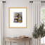 «Stressed Gold Stack Gold White Vintage Collection» par Tradelink inhouse artist, impression sur bois encadrée