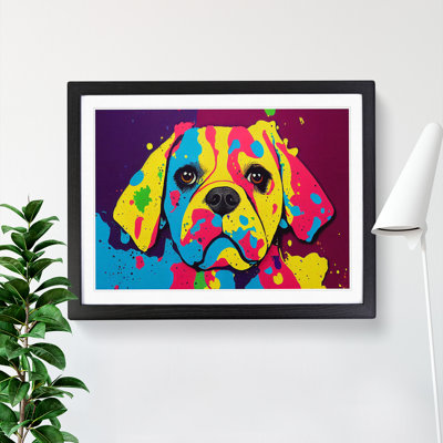 XH1022-6601X Painted Dog Vol.5 Abstract 1 Piece Single Picture Frame Wall Art