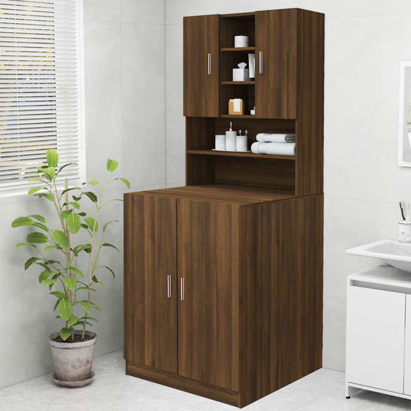Awan Washing Machine Cabinet 70,5x25,5x90 cm, Brown Oak