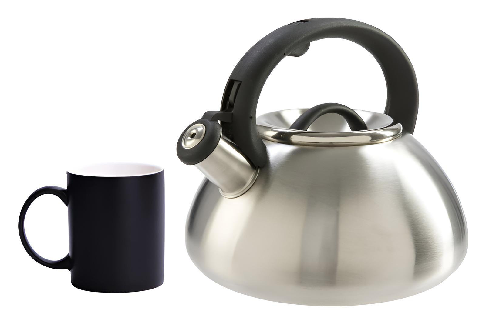 J&V Textiles 2.5 Quarts Stainless Steel Whistling Stovetop Tea