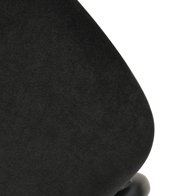 Daishun Modern Wicker Bar Stool with Fabric Seat and Black Powder Coated Steel Frame, Black