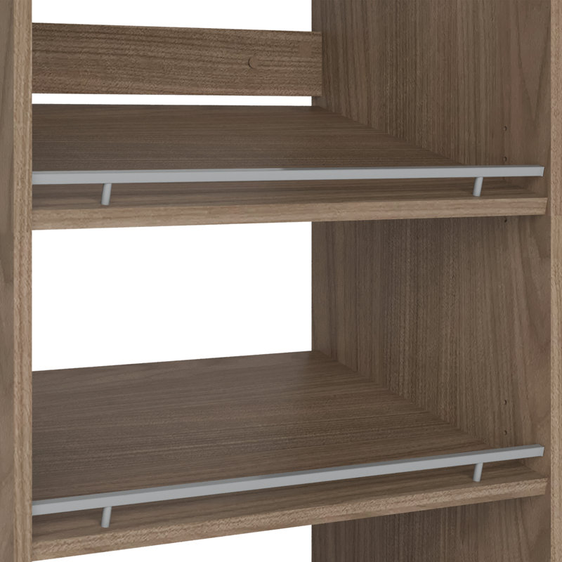 Module pour système de placard avec 6 tablettes - 84 po 30 po 16 po - Noyer, Brun