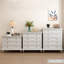 Armoire d'appoint en bois manufacturé blanc massif-1362874942